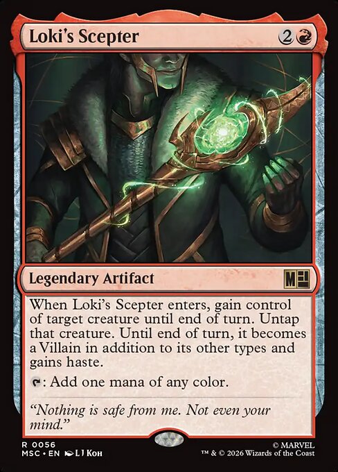 Loki's Scepter - Marvel Super Heroes Commander MTG spoiler