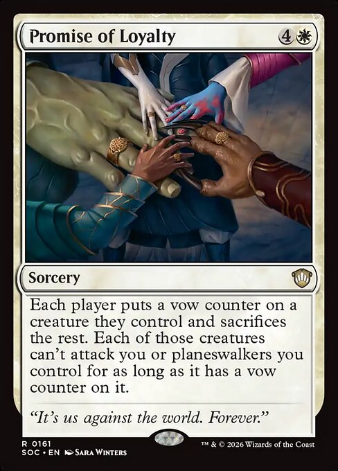 Promise of Loyalty - Secrets of Strixhaven Commander MTG spoiler