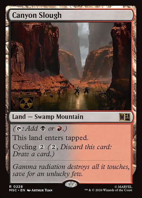 Canyon Slough - Marvel Super Heroes Commander MTG spoiler