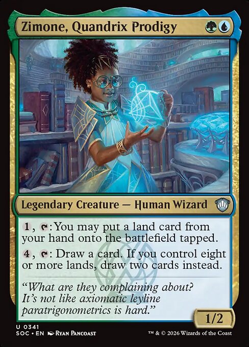 Zimone, Quandrix Prodigy - Secrets of Strixhaven Commander MTG spoiler