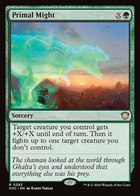 Primal Might - Secrets of Strixhaven Commander MTG spoiler