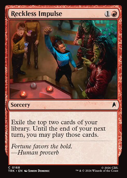 Reckless Impulse - Star Trek MTG spoiler