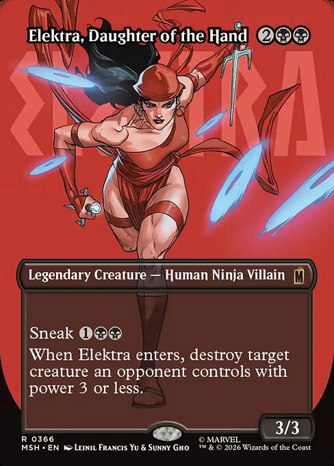 Elektra, Daughter of the Hand - Marvel Super Heroes MTG spoiler