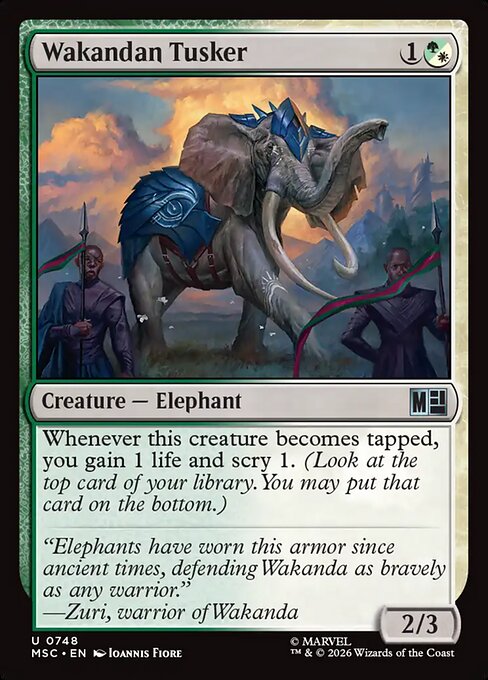 Wakandan Tusker - Marvel Super Heroes Commander MTG spoiler