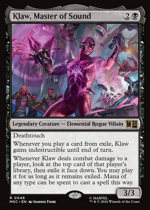 Klaw, Master of Sound - Marvel Super Heroes Commander MTG spoiler