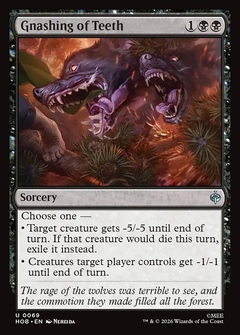 Gnashing of Teeth - The Hobbit MTG spoiler