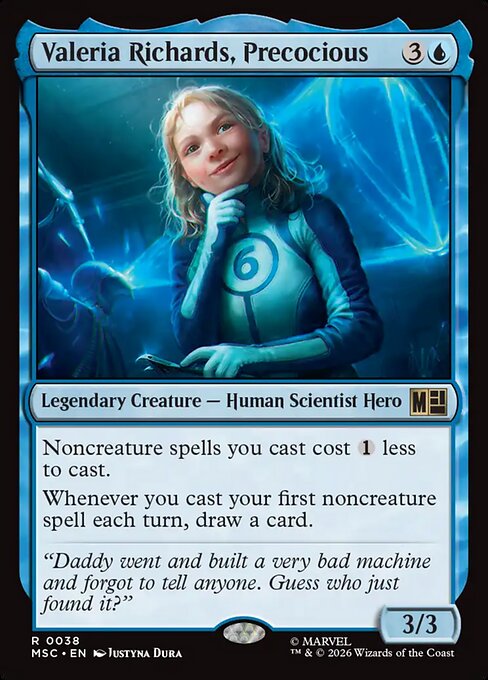 Valeria Richards, Precocious - Marvel Super Heroes Commander MTG spoiler