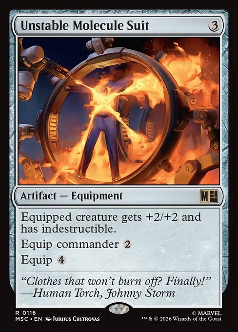 Unstable Molecule Suit - Marvel Super Heroes Commander MTG spoiler