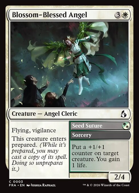 Blossom-Blessed Angel // Seed Suture - Reality Fracture MTG spoiler