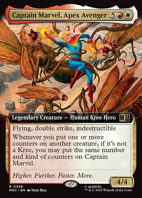 Captain Marvel, Apex Avenger - Marvel Super Heroes Commander MTG spoiler