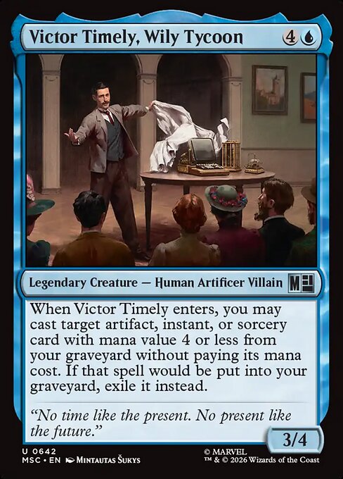 Victor Timely, Wily Tycoon - Marvel Super Heroes Commander MTG spoiler