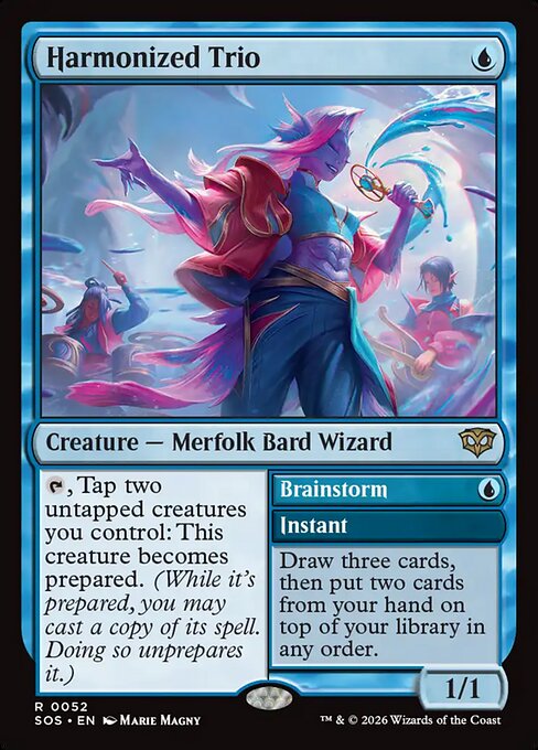 Harmonized Trio // Brainstorm - Secrets of Strixhaven MTG spoiler