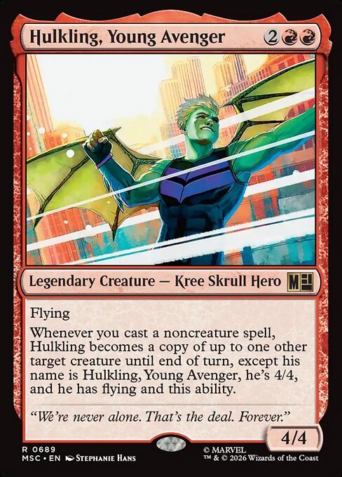 Hulkling, Young Avenger - Marvel Super Heroes Commander MTG spoiler