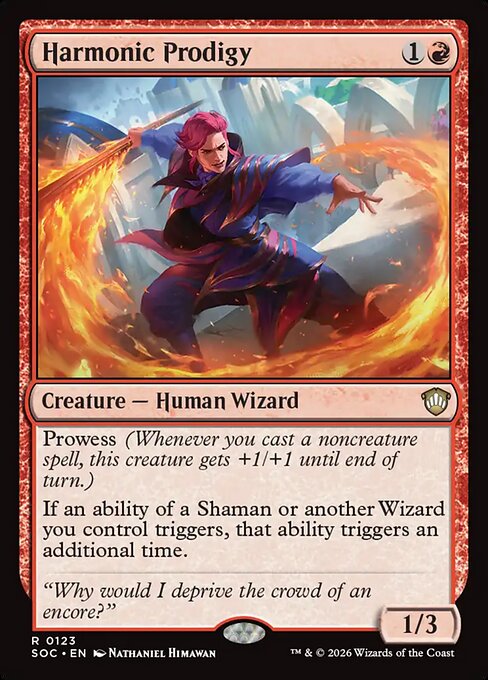 Harmonic Prodigy - Secrets of Strixhaven Commander MTG spoiler