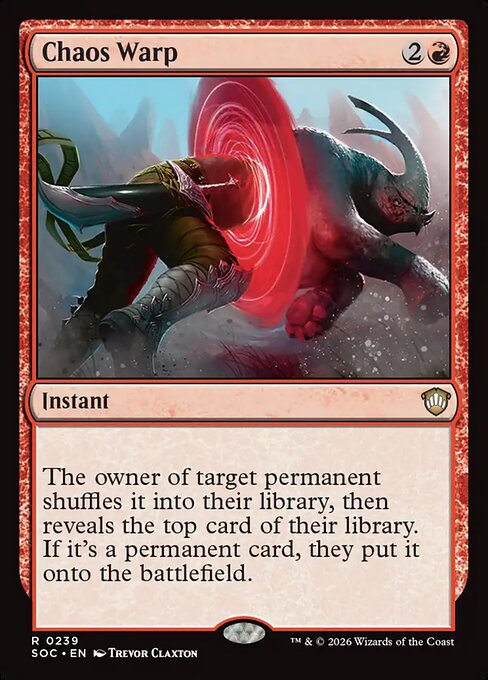 Chaos Warp - Secrets of Strixhaven Commander MTG spoiler