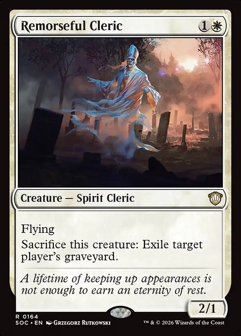 Remorseful Cleric - Secrets of Strixhaven Commander MTG spoiler