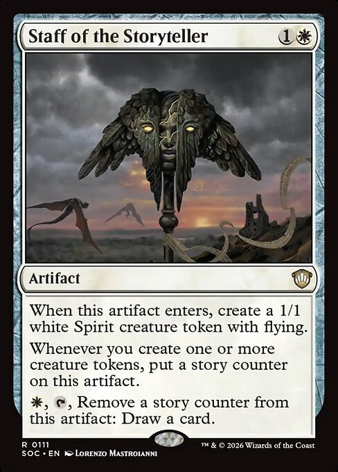 Staff of the Storyteller - Secrets of Strixhaven Commander MTG spoiler