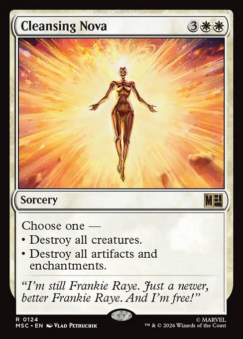 Cleansing Nova - Marvel Super Heroes Commander MTG spoiler