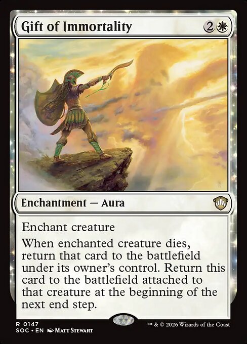 Gift of Immortality - Secrets of Strixhaven Commander MTG spoiler