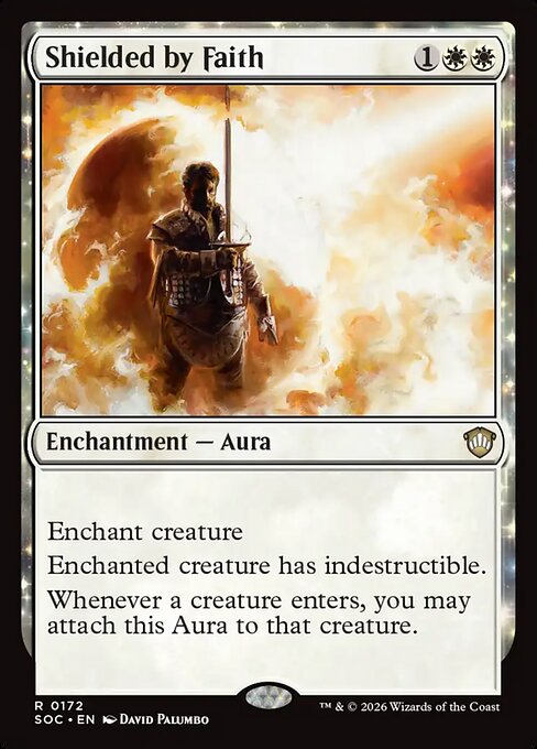 Shielded by Faith - Secrets of Strixhaven Commander MTG spoiler