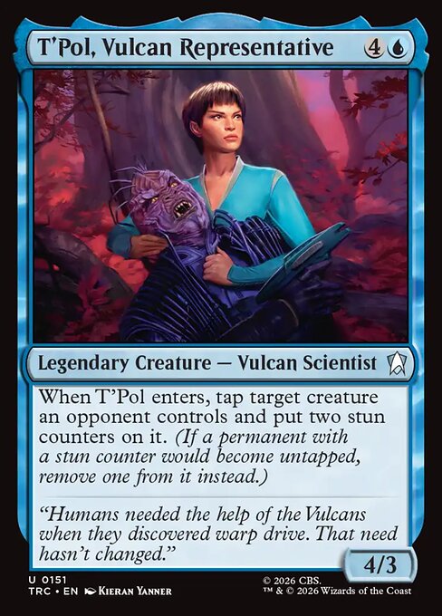 T'Pol, Vulcan Representative - Star Trek Commander MTG spoiler