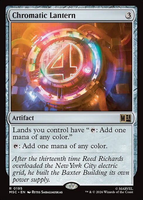 Chromatic Lantern - Marvel Super Heroes Commander MTG spoiler