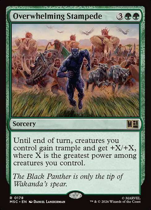 Overwhelming Stampede - Marvel Super Heroes Commander MTG spoiler