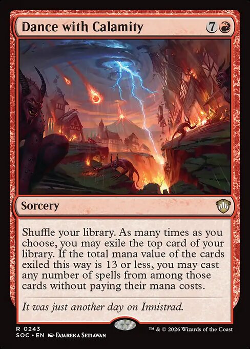 Dance with Calamity - Secrets of Strixhaven Commander MTG spoiler
