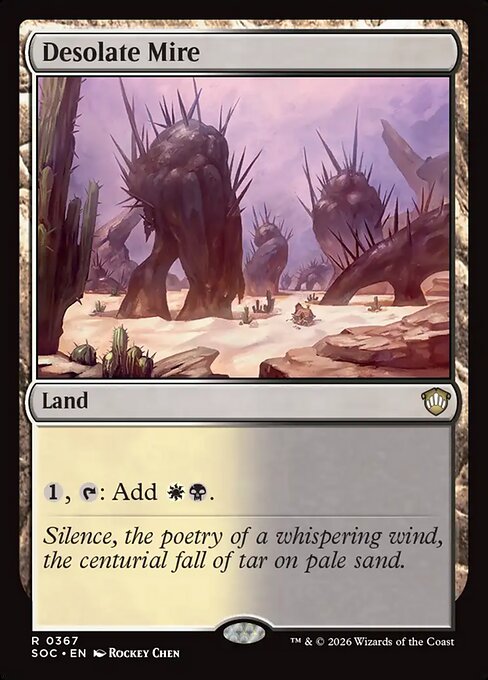 Desolate Mire - Secrets of Strixhaven Commander MTG spoiler