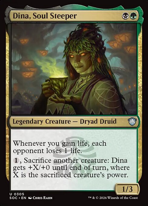 Dina, Soul Steeper - Secrets of Strixhaven Commander MTG spoiler