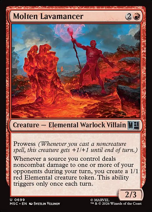 Molten Lavamancer - Marvel Super Heroes Commander MTG spoiler