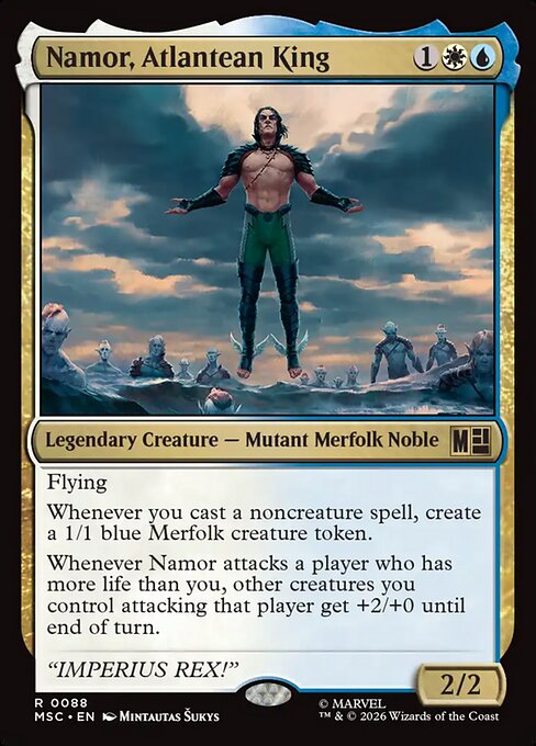 Namor, Atlantean King - Marvel Super Heroes Commander MTG spoiler