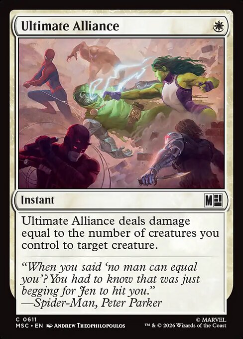 Ultimate Alliance - Marvel Super Heroes Commander MTG spoiler