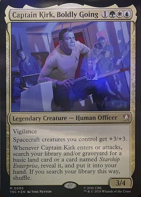 Captain Kirk, Boldly Going - Star Trek Commander MTG spoiler