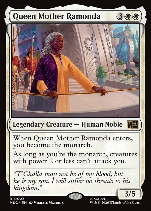 Queen Mother Ramonda - Marvel Super Heroes Commander MTG spoiler
