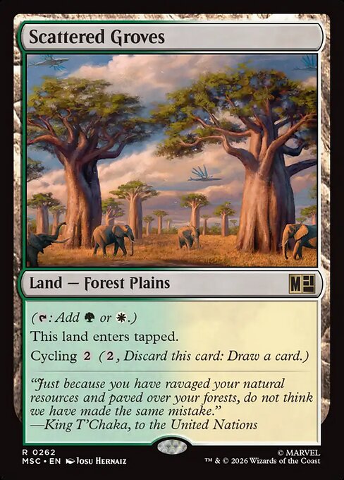 Scattered Groves - Marvel Super Heroes Commander MTG spoiler