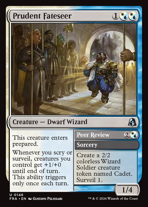 Prudent Fateseer // Peer Review - Reality Fracture MTG spoiler