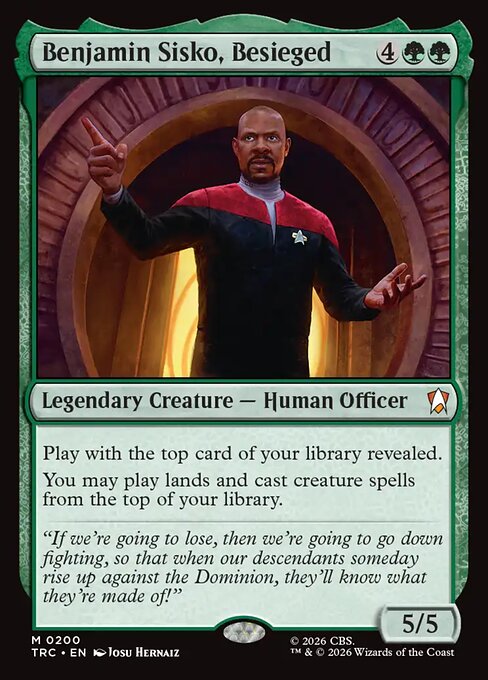 Benjamin Sisko, Besieged - Star Trek Commander MTG spoiler