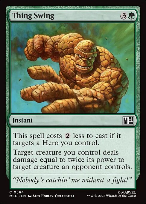 Thing Swing - Marvel Super Heroes Commander MTG spoiler