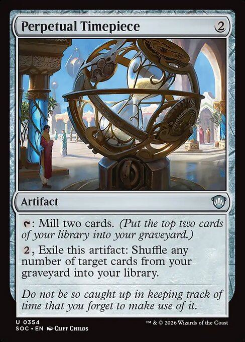Perpetual Timepiece - Secrets of Strixhaven Commander MTG spoiler