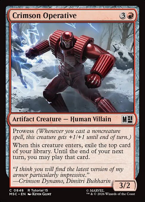 Crimson Operative - Marvel Super Heroes Commander MTG spoiler