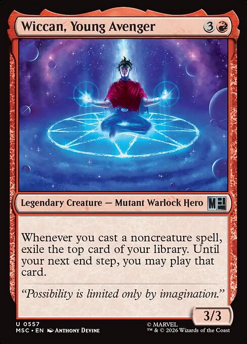 Wiccan, Young Avenger - Marvel Super Heroes Commander MTG spoiler