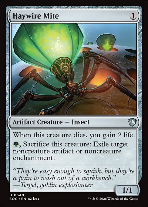 Haywire Mite - Secrets of Strixhaven Commander MTG spoiler