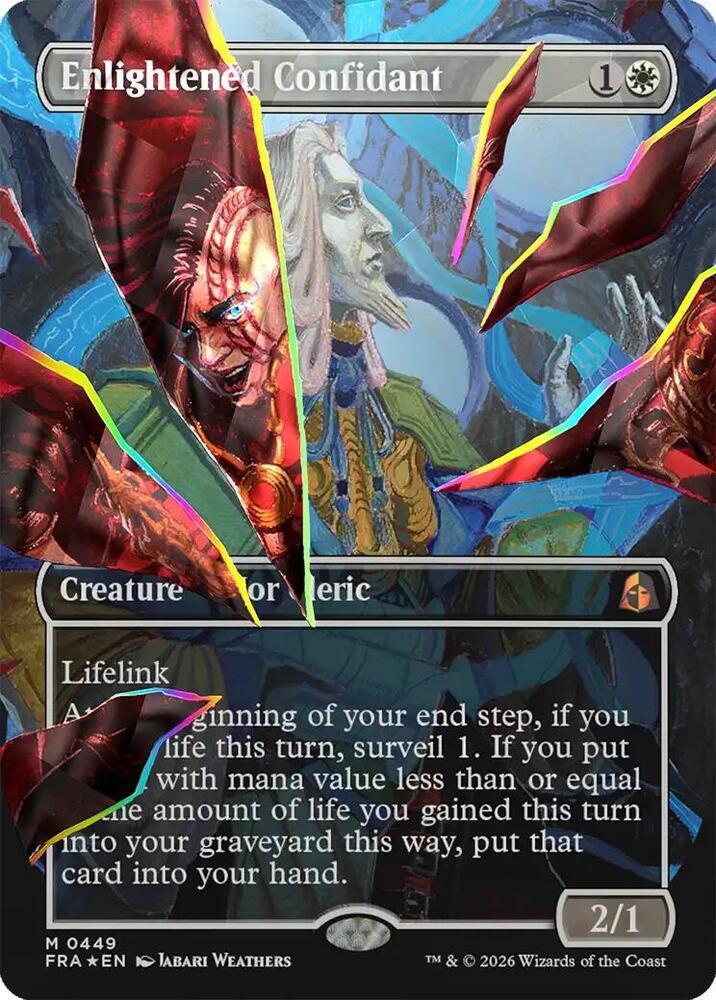 Enlightened Confidant (Borderless) (Facet Foil) (0449)