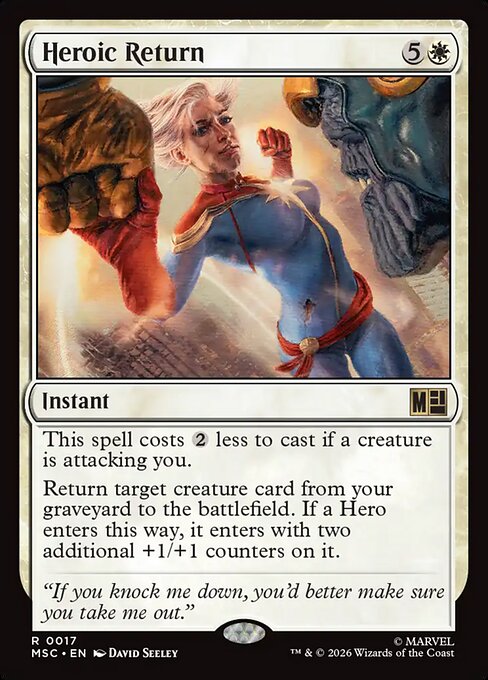 Heroic Return - Marvel Super Heroes Commander MTG spoiler