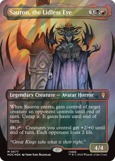 Sauron, the Lidless Eye (Borderless) (Surge Foil)