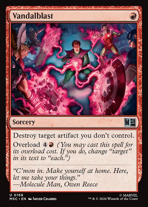 Vandalblast - Marvel Super Heroes Commander MTG spoiler