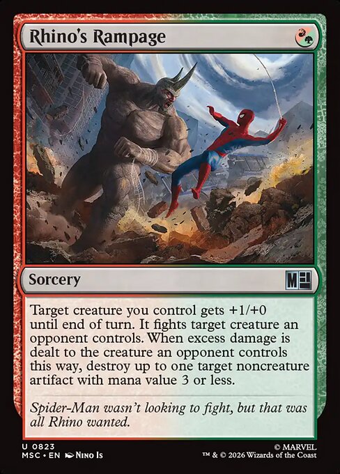 Rhino's Rampage - Marvel Super Heroes Commander MTG spoiler