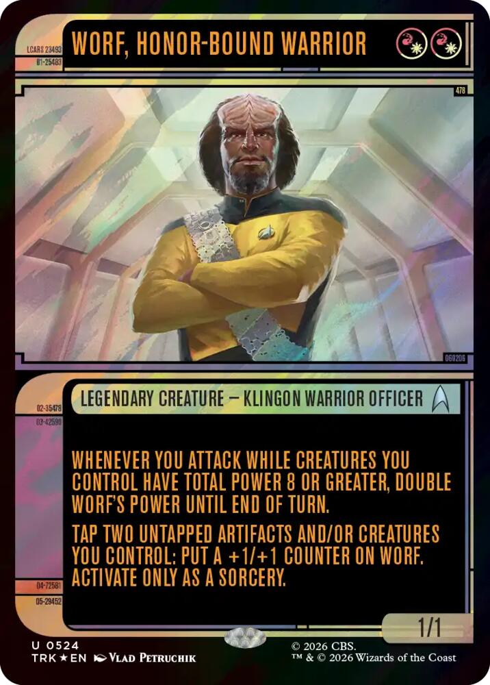 Worf, Honor-Bound Warrior (Showcase) (0524) (Surge Foil)