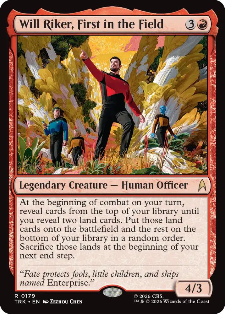 Will Riker, First in the Field